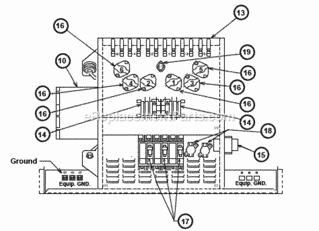 Ruud RBHP-21J14SHA Air Handlers Electrical Assembly Diagram