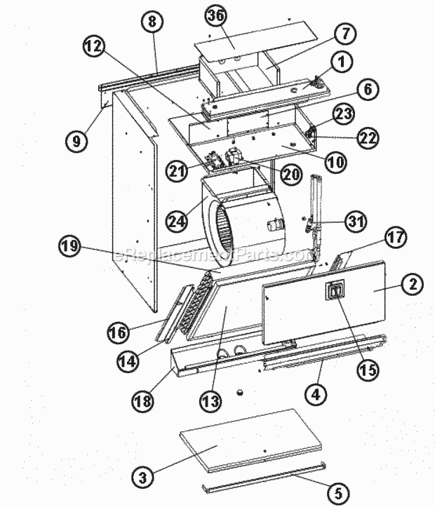 Ruud RF1P3024SPANJAB03 Air Handlers Page C Diagram