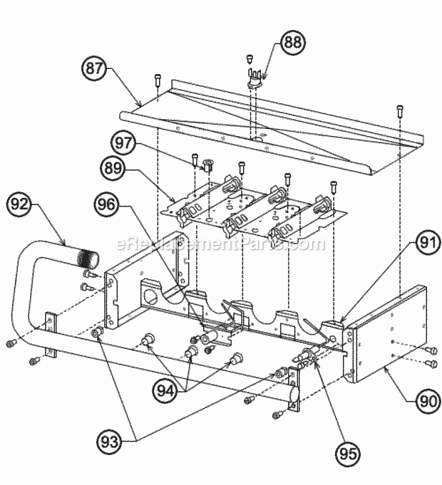 Ruud RGEA13036ACD061AAAJA Package Gas-Electric Burner Assembly Diagram