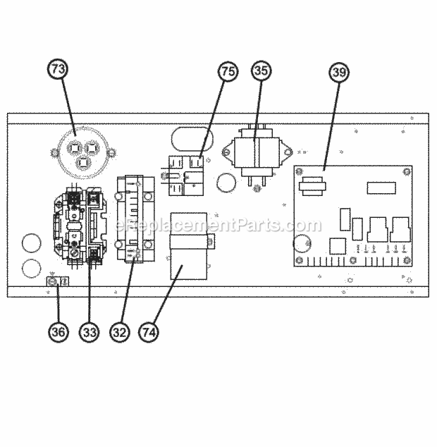 Ruud RGEA16048ACV082AAAUA Package Gas-Electric Electrical Control Box Diagram