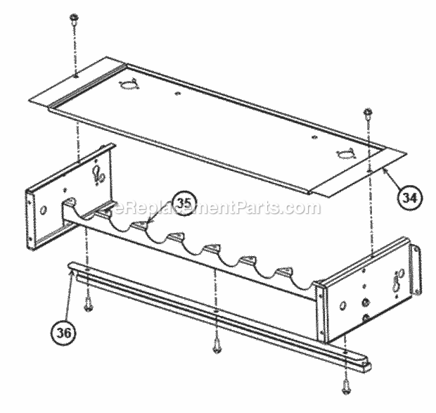 Ruud RGJF-09EZCMS Gas Furnaces Burner Assembly Supports Diagram