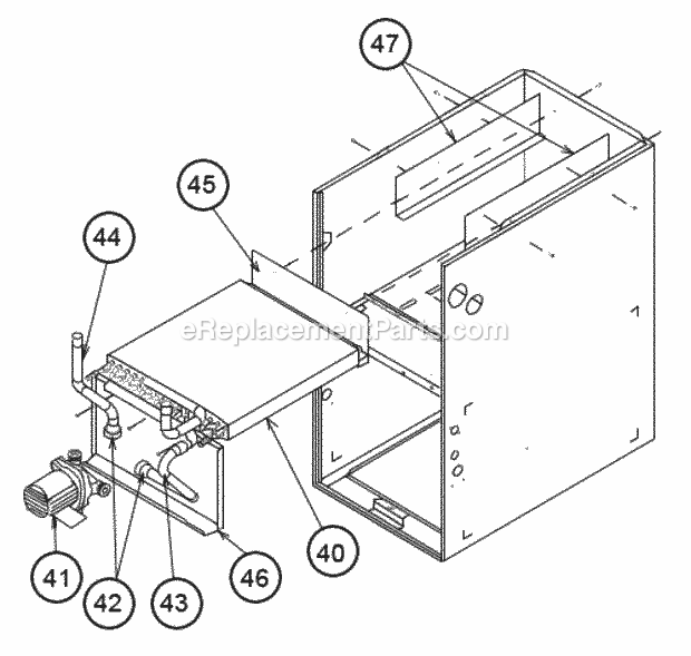 Ruud RHWB-04WMX36A Air Handlers Cabinet-Coil Assembly 04w Diagram
