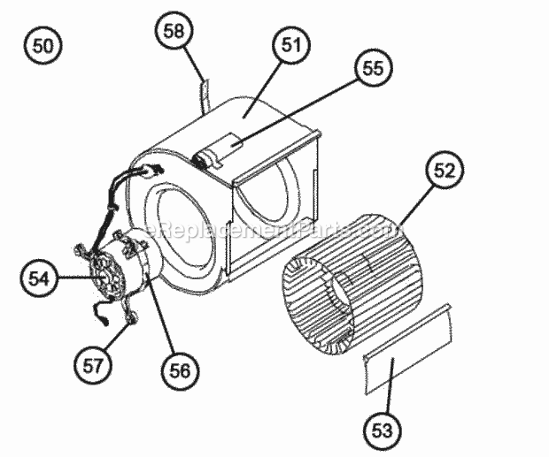 Ruud RJNL-A048CK000APA Package Heat Pumps - Commercial Blower Parts - Direct Drive Diagram