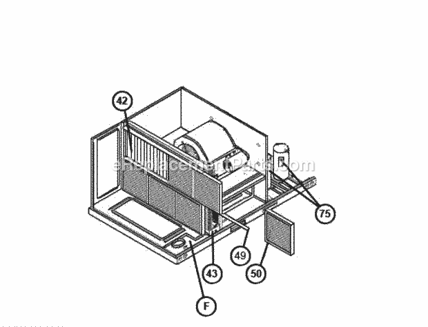 Ruud RJNL-B120DL040ADF Package Heat Pumps - Commercial Filter-Coil Assembly 090-120 Diagram