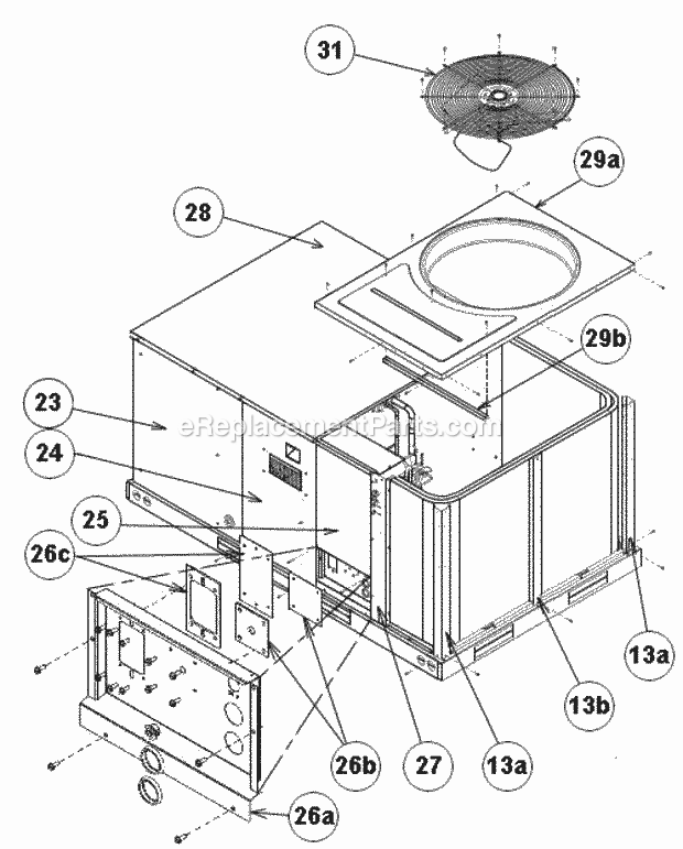 Ruud RJNL-C036CM000 Package Heat Pumps - Commercial Page B Diagram