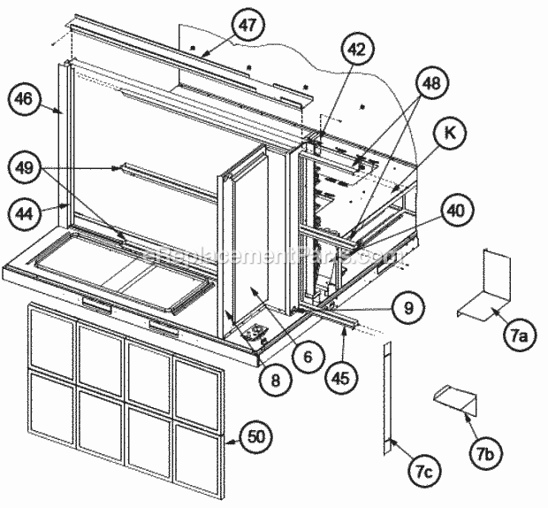 Ruud RKKL-B072CL13EADF Package Gas-Electric - Commercial Filter Frame Assembly 180-240 Diagram