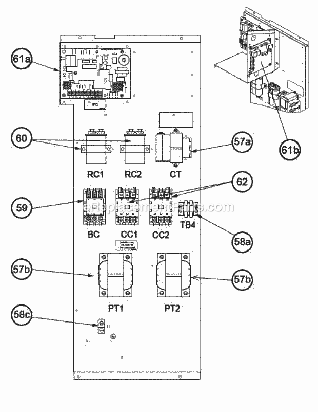 Ruud RKKL-B120YM22EAJA Package Gas-Electric - Commercial Control Box 090-151 Diagram