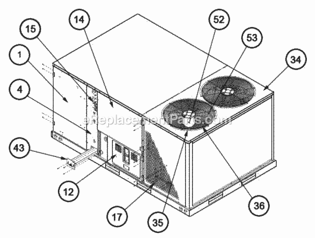 Ruud RKKL-B151YM25EAAF Package Gas-Electric - Commercial Page M Diagram