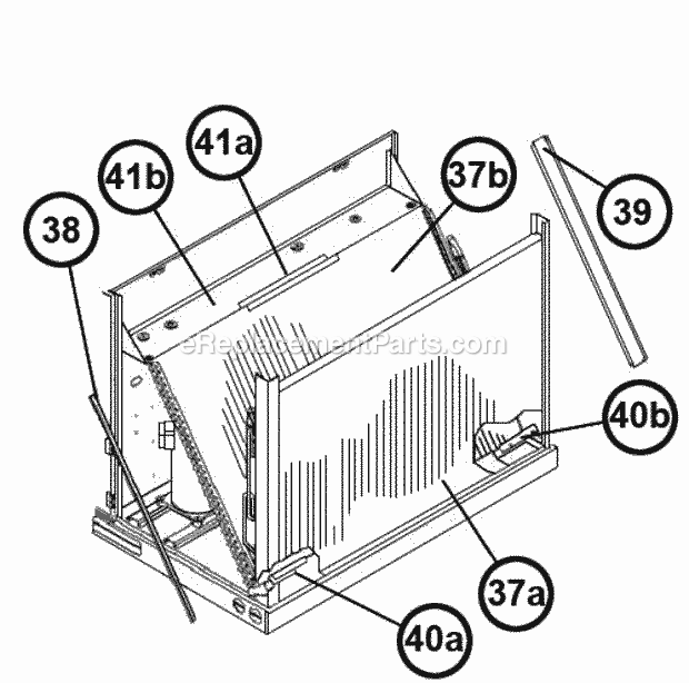 Ruud RKKL-B240YM40EAAF Package Gas-Electric - Commercial Condenser Coil Assembly 090-151 Diagram