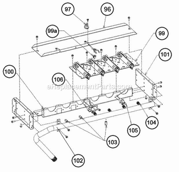 Ruud RKKN-B072DL13EAPG Package Gas-Electric - Commercial Burner Assembly Diagram