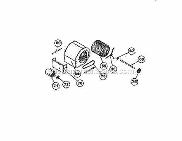 Ruud RKMB-A180CL25EAAF Package Gas-Electric - Commercial Blower Assembly 090-150 Diagram