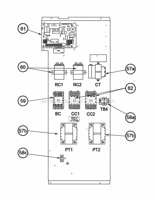 Ruud RKNL-B090CM22EDNG Package Gas-Electric - Commercial Control Box 072-151 Diagram