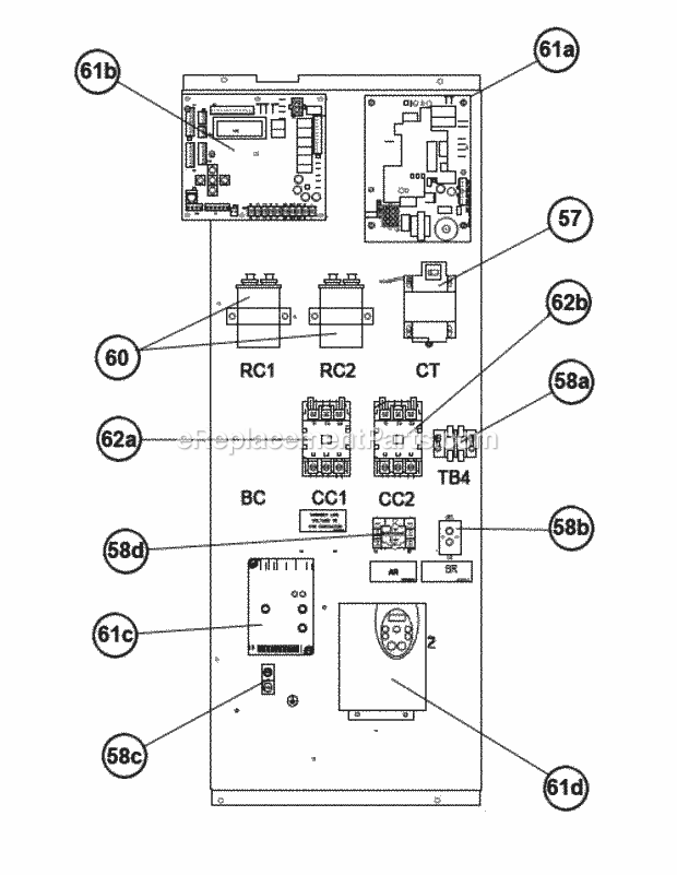 Ruud RKNL-G090CS15EBFA Package Gas-Electric - Commercial Control Box 090-151 Diagram