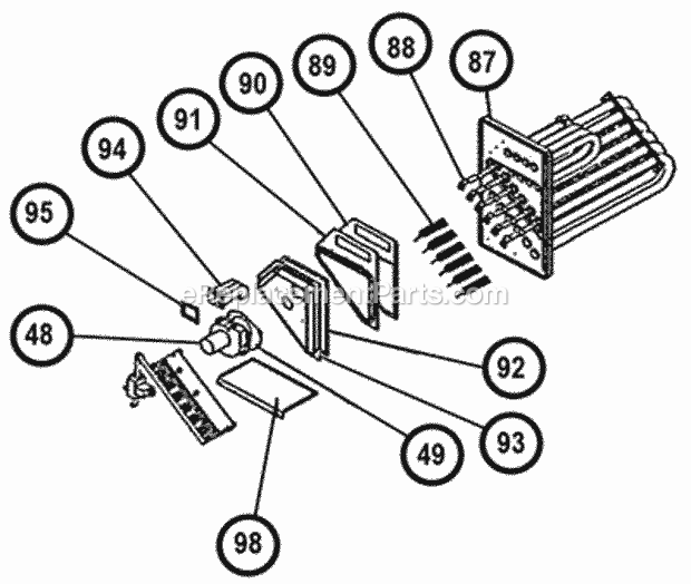 Ruud RKQN-A036DK12E Package Gas-Electric - Commercial Heat Exchanger Assembly Diagram