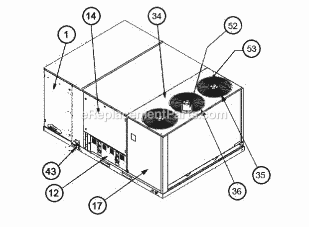 Ruud RKRL-C090CL22EBGA Package Gas-Electric - Commercial Page L Diagram