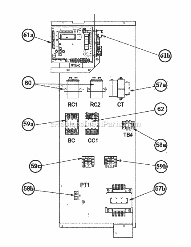 Ruud RLHL-C120CL000ADA Package Air Conditioners - Commercial Control Box 120 After F3512 Diagram