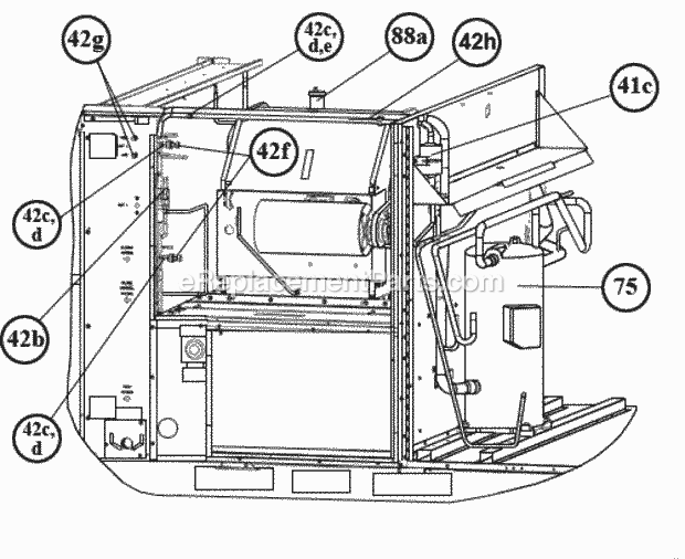 Ruud RLHL-C120CL000ADA Package Air Conditioners - Commercial Interior - Front 120 Diagram