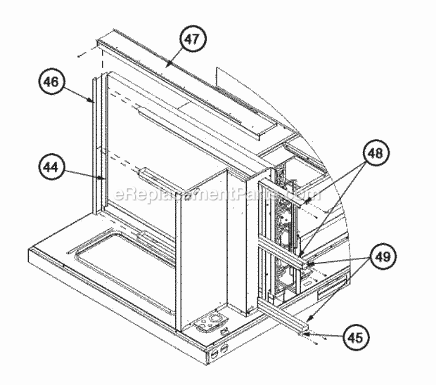 Ruud RLKL-B090CM015 Package Air Conditioners - Commercial Filter Frame Assembly 090-151 Diagram