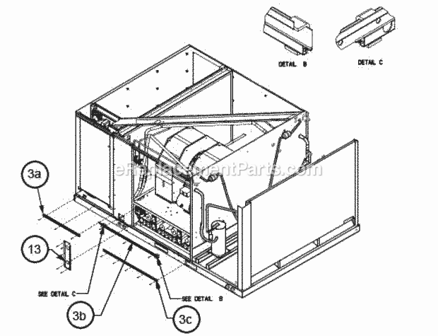 Ruud RLKL-B090DN000 Package Air Conditioners - Commercial Page W Diagram