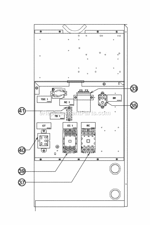 Ruud RLKL-B240CM000BYA Package Air Conditioners - Commercial Control Box 072 Diagram