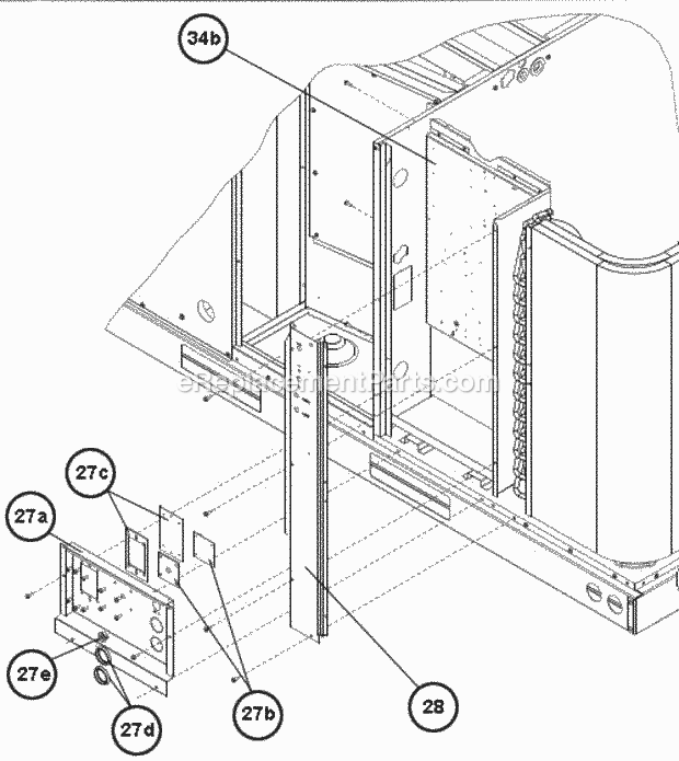 Ruud RLKN-B072DL024AAF Package Air Conditioners - Commercial Plate Disconnect And Receptacle Diagram