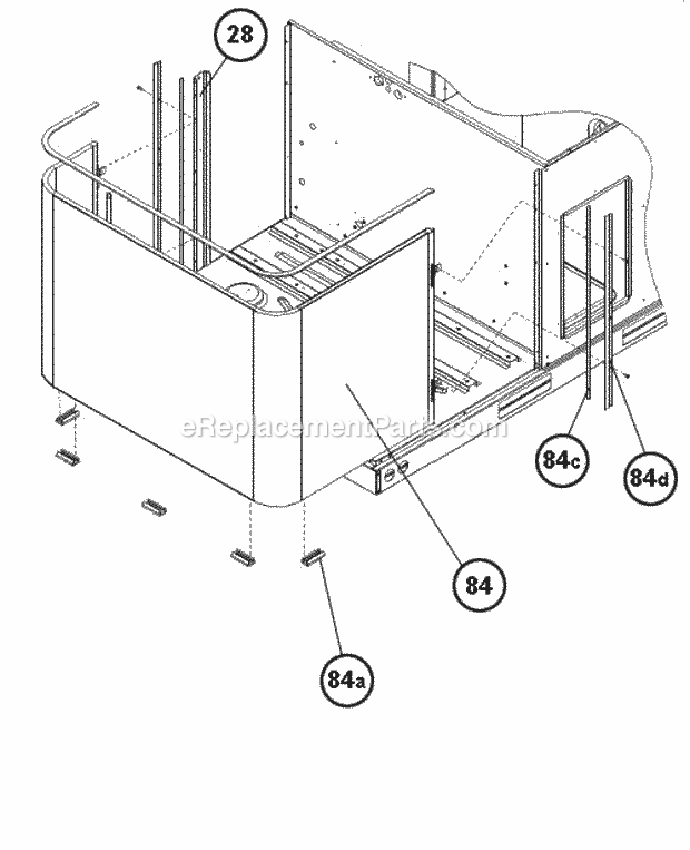 Ruud RLKN-B072DL024AAF Package Air Conditioners - Commercial Condenser And Coil Pads Diagram