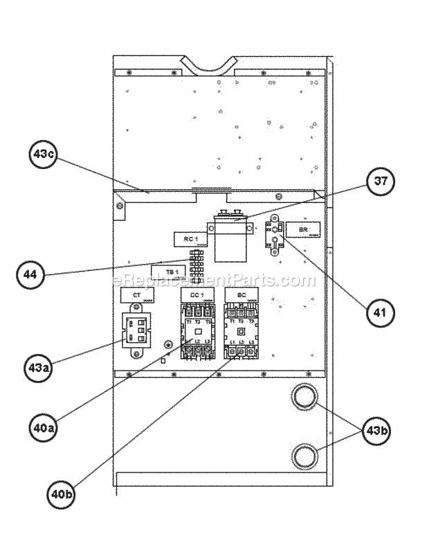 Ruud RLKN-B072DL024AAF Package Air Conditioners - Commercial Control Box Diagram