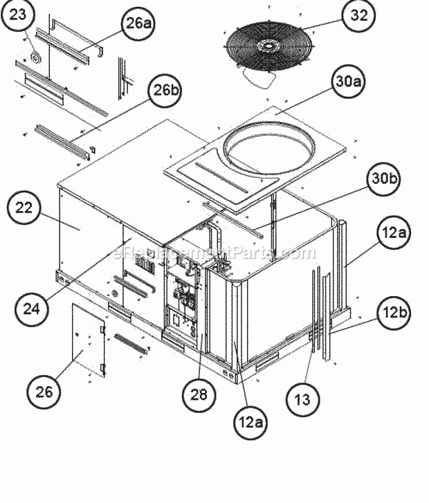 Ruud RLKN-B072DL024 Package Air Conditioners - Commercial Page C Diagram