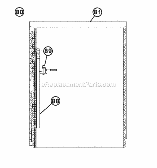 Ruud RLNL-A036CK000ACA Package Air Conditioners - Commercial Evaporator Coil Parts Diagram