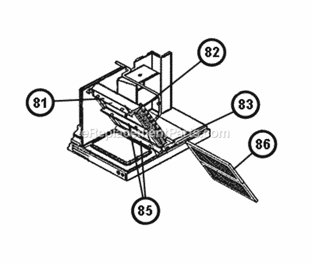 Ruud RLNL-A036CK000 Package Air Conditioners - Commercial Evaporator Coil - Filter Parts Diagram
