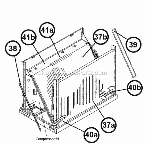 Ruud RLNL-B085CM000 Package Air Conditioners - Commercial Condenser Coil Assembly 072-151 Diagram