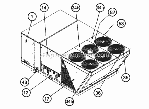 Ruud RLNL-C036DM000 Package Air Conditioners - Commercial Page U Diagram