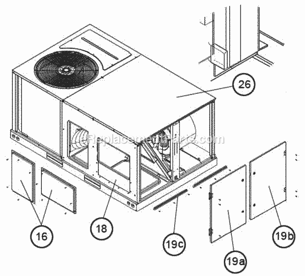Ruud RLNL-G036CL000AAH Package Air Conditioners - Commercial Page AA Diagram