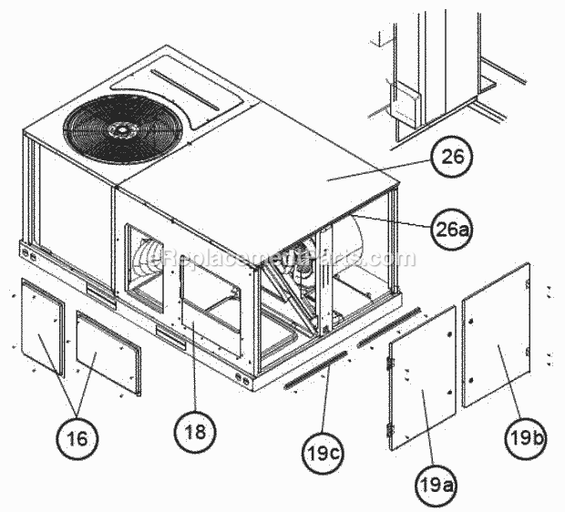 Ruud RLNL-G048CL020CZA Package Air Conditioners - Commercial Page D Diagram