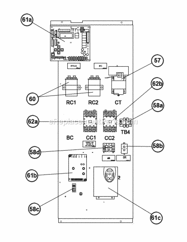 Ruud RLNL-G090CS020JDA Package Air Conditioners - Commercial Control Box 090-151 Diagram