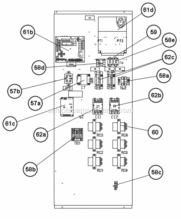 Ruud RLNL-G180CR000ARH Package Air Conditioners - Commercial Control Box 180-300 Diagram