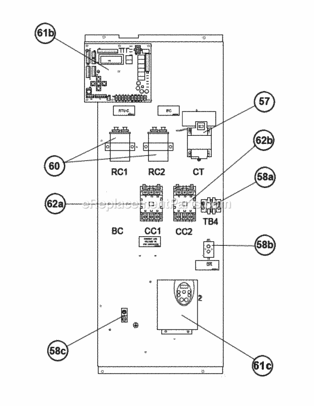 Ruud RLNL-H090CT000 Package Air Conditioners - Commercial Control Box 090-151 Diagram