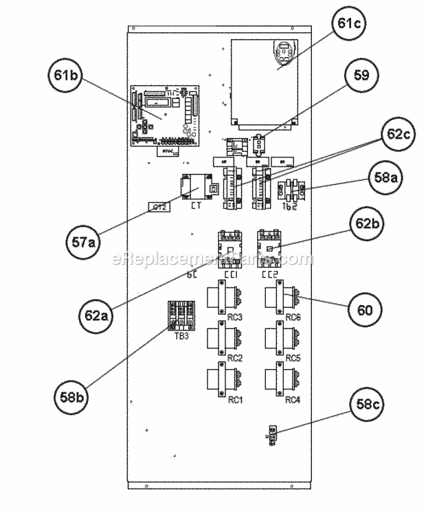 Ruud RLNL-H090DS015CZA Package Air Conditioners - Commercial Control Box 180-300 Diagram
