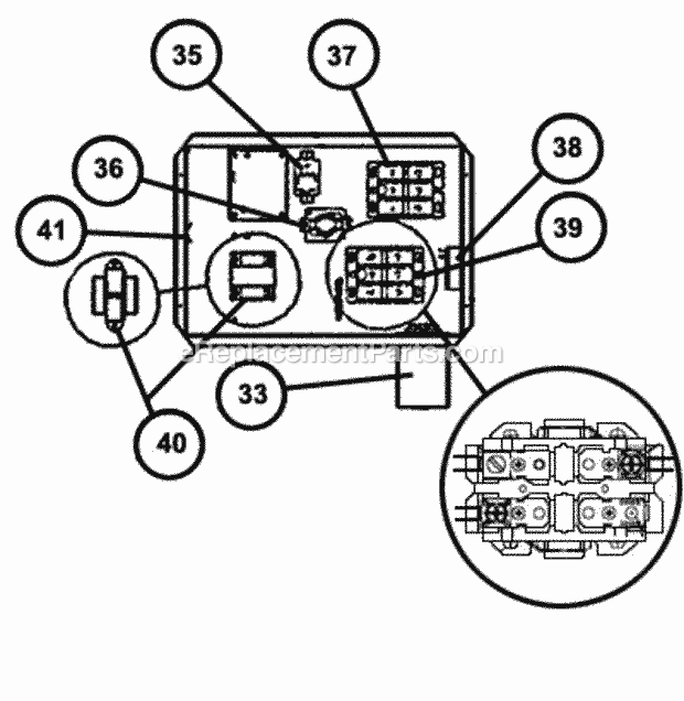 Ruud RLPL-A042JK010ACA Package Air Conditioners - Commercial Control Box Diagram
