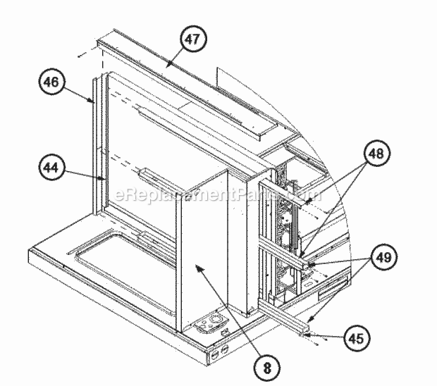 Ruud RLRL-H090CR000JDH Package Air Conditioners - Commercial Filter Frame Assembly 090-120 Diagram