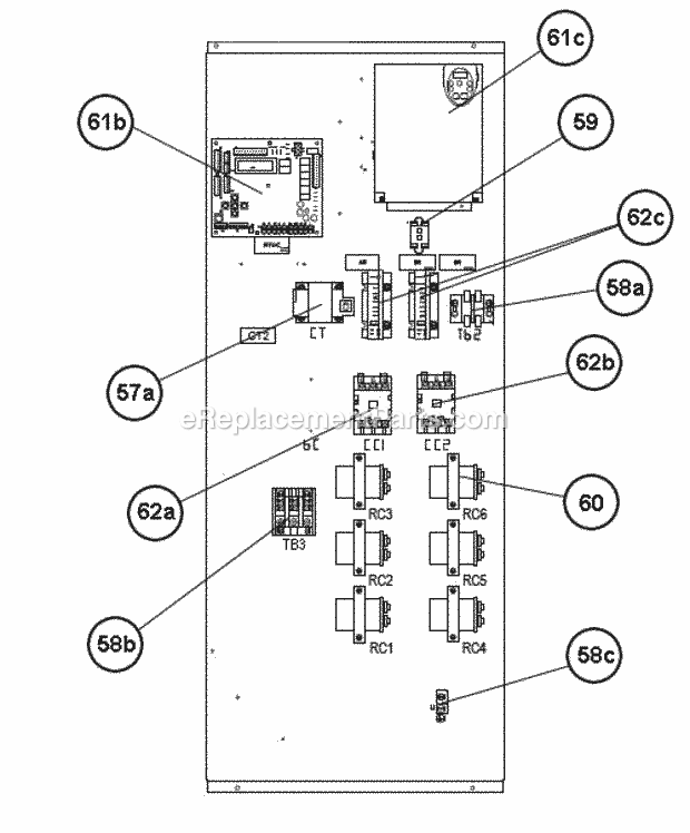 Ruud RLRL-H180CS000ADH Package Air Conditioners - Commercial Control Box 180-240 Diagram