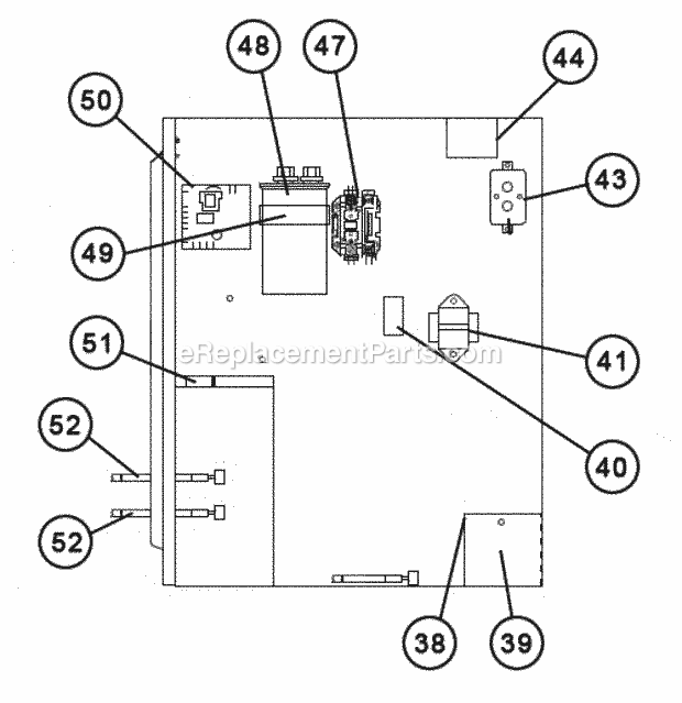 Ruud RQPM-A037JK000 Package Heat Pumps Control Panel Diagram