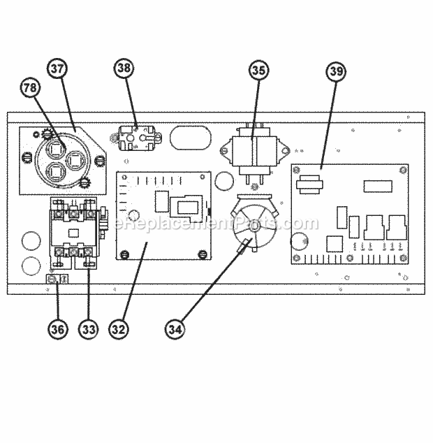Ruud RQPW-B024JK04X Package Dual Fuel Control Box Assembly Diagram