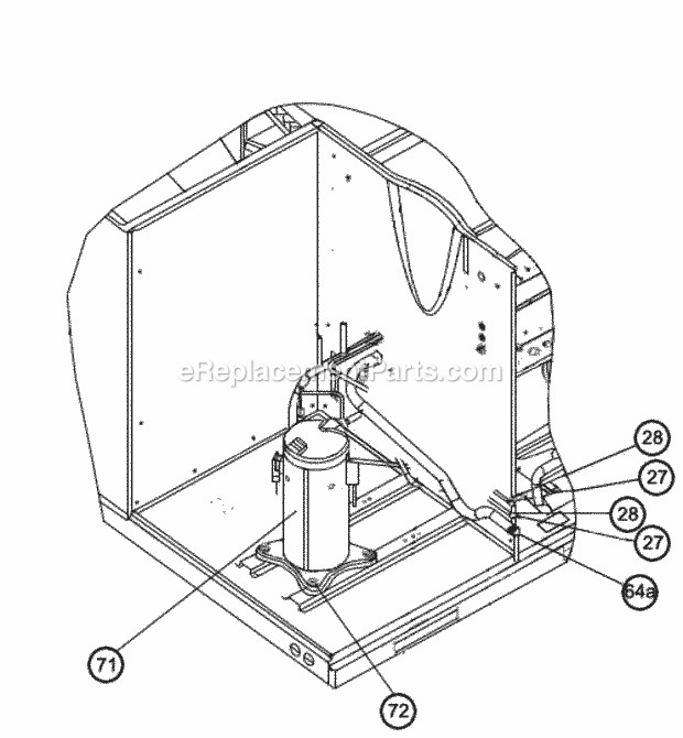 Ruud RRNA-C060CK10EAKA Package Gas-Electric Compressor And Refrigeration Components Diagram