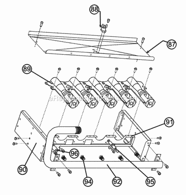 Ruud RRNA-C060CK10XAJA Package Gas-Electric Burner Assembly (Inshot - Before Approx F3708) Diagram