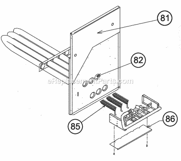 Ruud RRNA-C060JK10XAJA Package Gas-Electric Heat Exchanger Assembly Diagram