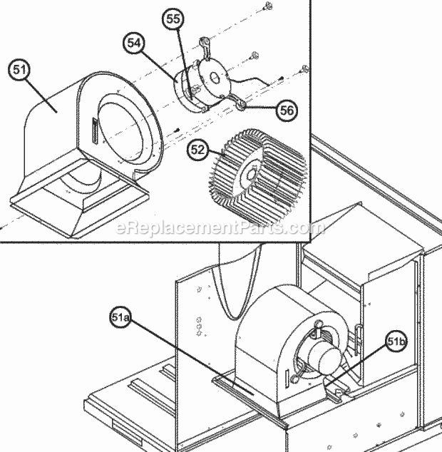 Ruud RSNA-C060CK000AKA Package Air Conditioners Blower Assembly Diagram