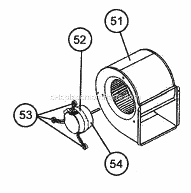 Ruud RSNJ-A060JK005 Package Air Conditioners Blower Assembly Diagram
