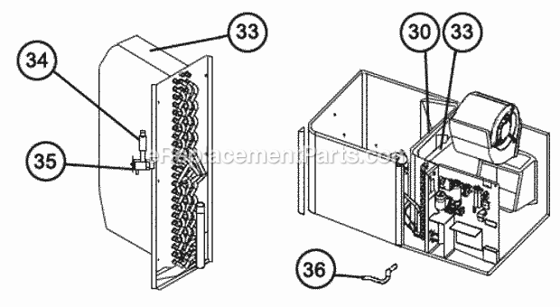 Ruud RSNM-A048JK000115 Package Air Conditioners Coil Assembly Diagram