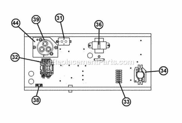 Ruud RSPL-B030JK010 Package Air Conditioners Control Box Assembly Diagram